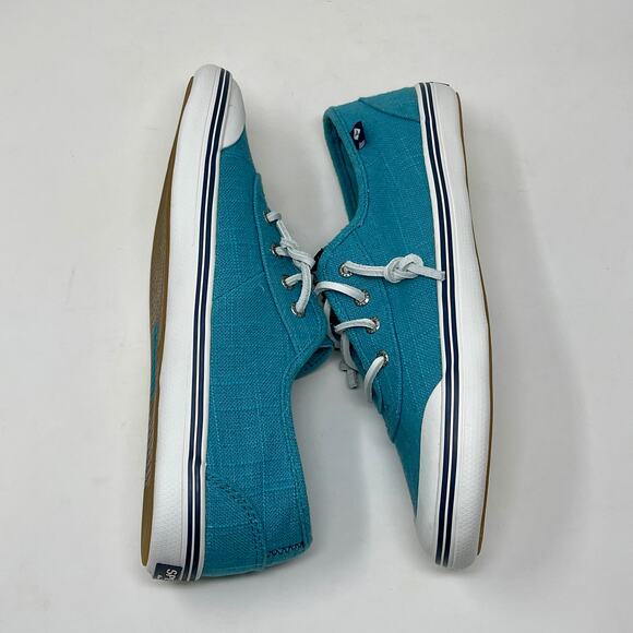 Sperry Lounge 2 Top-Sider Linen Comfort Style Sneakers Womens 9 Blue :: K.4.5 - Picture 10 of 13